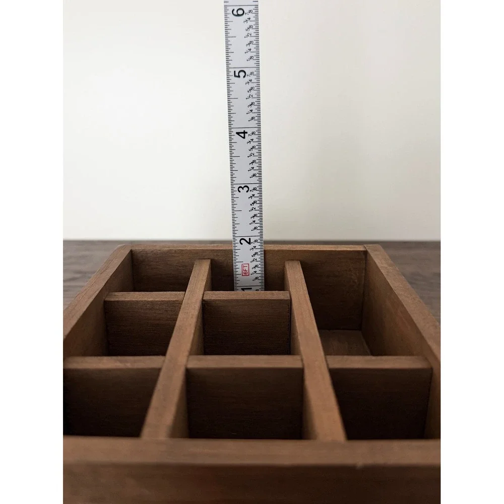 Vtg Wooden Miniature Farmhouse Rustic Shadow Box Cubby Shelf Curio Cabinet
